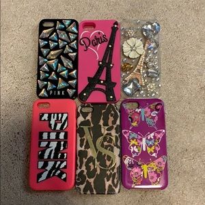 Group of 6 iPhone 5/5s phone cases